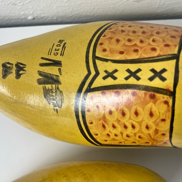 Vintage Wett VV Ged Dutch Hand Carved Klompen Wooden Shoes - Picture 13 of 16